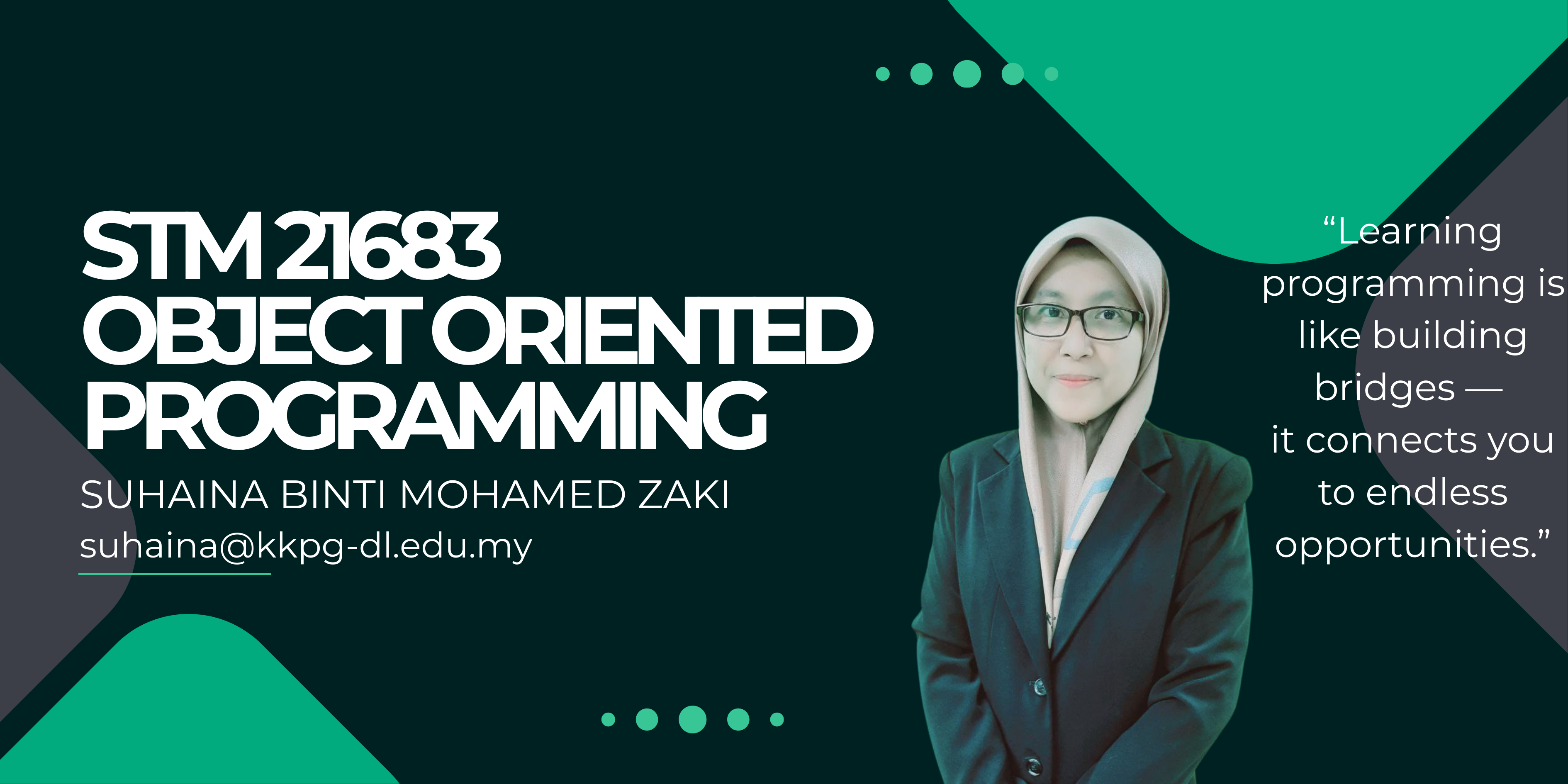 STM21683: OBJECT ORIENTED PROGRAMMING (combine STM2B)